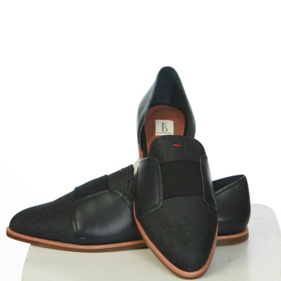 Ellen Degeneres Shoes - Ellen Degeneres Leather Denim Flats Navy NWT & Box